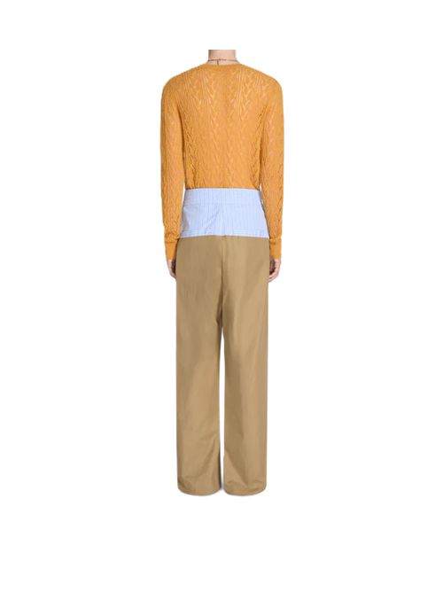 Dries Van Noten Pantaloni con vita a contrasto Pablo DRIES VAN NOTEN | 261-020920-3103102 CAMEL